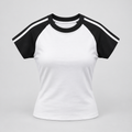 Y2K,Y2KFASHION,Y2KBabyTee,Raglantee,raglantshirt,contraststripe,stripedtshirt,bodycontee,fittedtshirt,womensstreetwear,retrofashion,2000sfashion,sportychic,casualwear,preppystyle,colourblock,summertops,shortsleevetop,crewneck,everydayessential