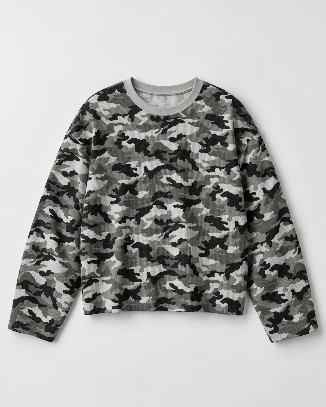 Camo Waffle Long Sleeve Tee