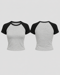babytee,babytshirt,colourblocktshirt,croppedtshirt,womenstshirt,fittedbabytee,y2kclothing,y2kfashion,retrostreetwear,sportycasual,slimfittshirt,cottonblendtee,shortsleevetshirt,contrastsleevetee,croppedtop,womenstreetwear