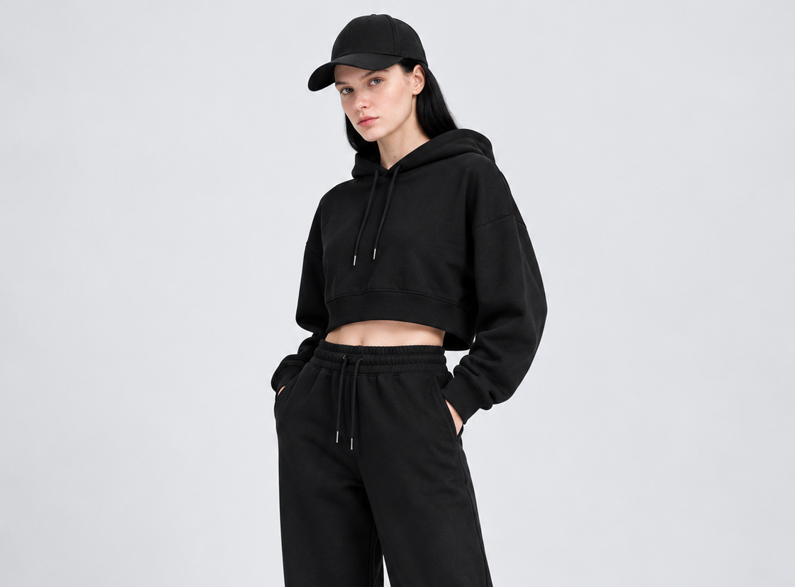 Essential Cropped Hoodie