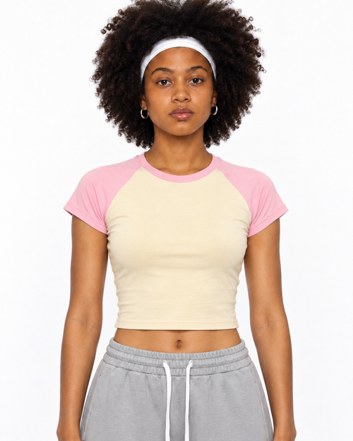 babytee,babytshirt,colourblocktshirt,croppedtshirt,womenstshirt,fittedbabytee,y2kclothing,y2kfashion,retrostreetwear,sportycasual,slimfittshirt,cottonblendtee,shortsleevetshirt,contrastsleevetee,croppedtop,womenstreetwear