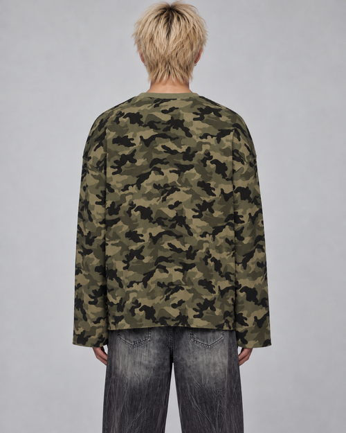 Camo Waffle Long Sleeve Tee
