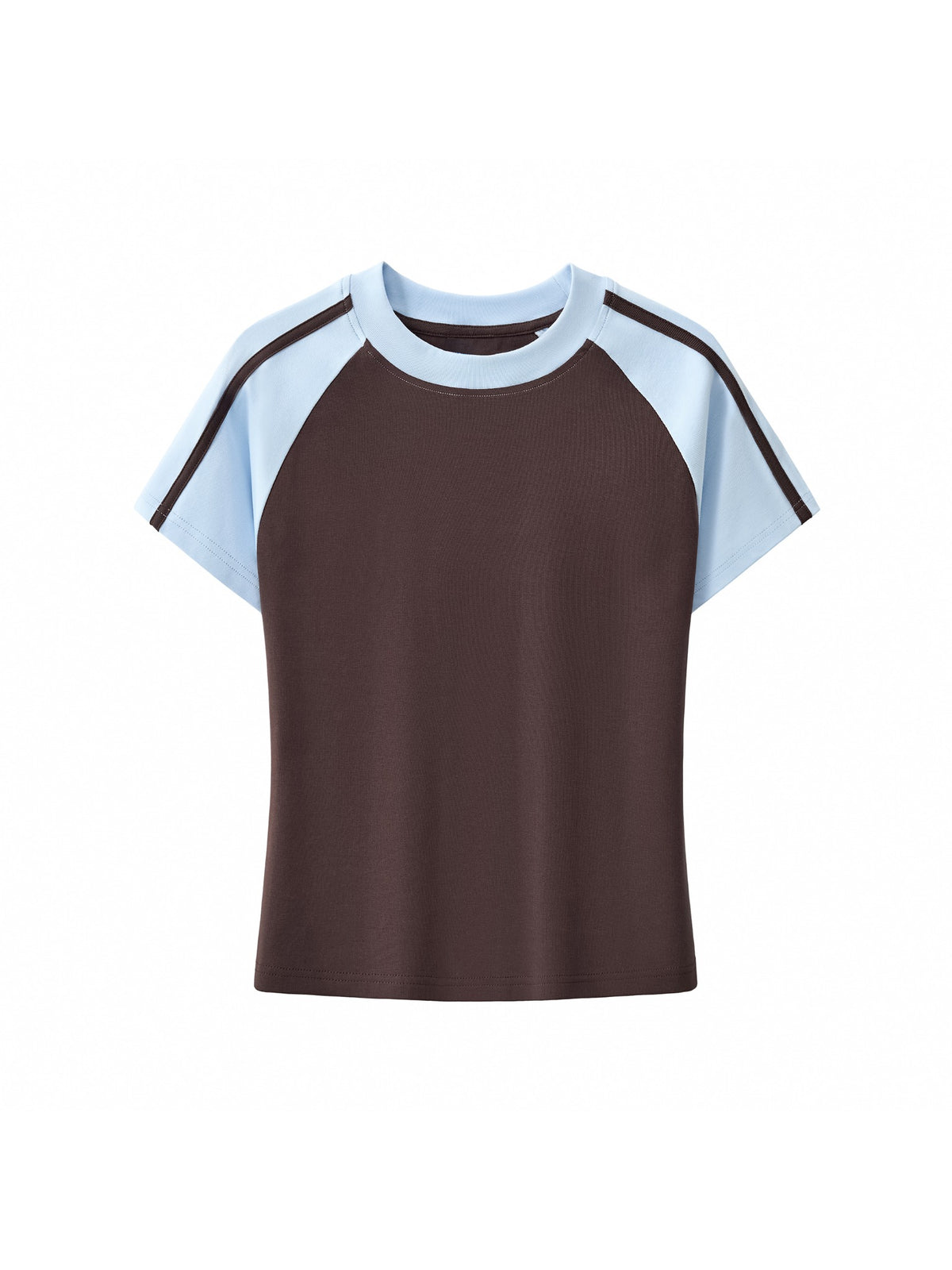 Y2K,Y2KFASHION,Y2KBabyTee,Raglantee,raglantshirt,contraststripe,stripedtshirt,bodycontee,fittedtshirt,womensstreetwear,retrofashion,2000sfashion,sportychic,casualwear,preppystyle,colourblock,summertops,shortsleevetop,crewneck,everydayessential