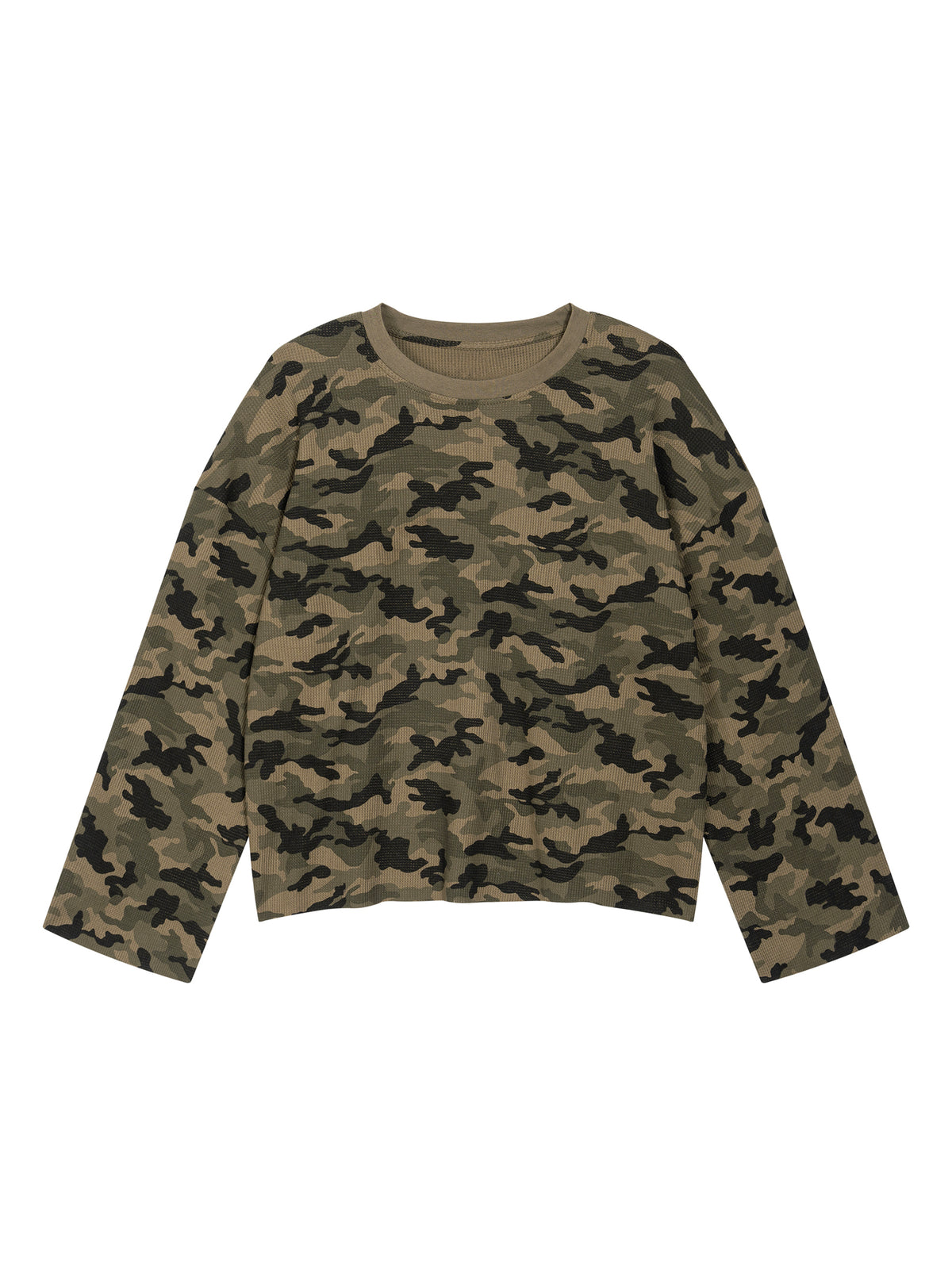 Camo Waffle Long Sleeve Tee